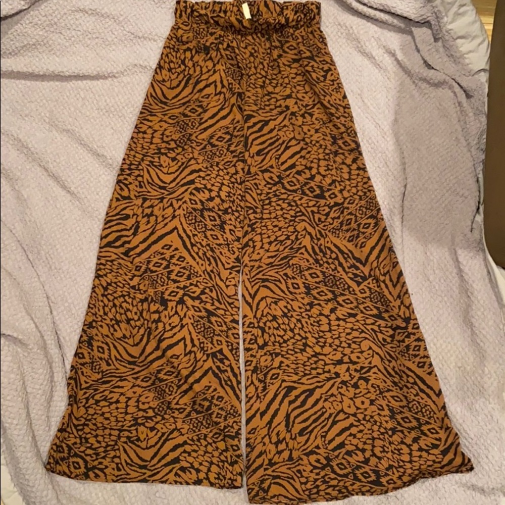 High rise wide leg dress pants